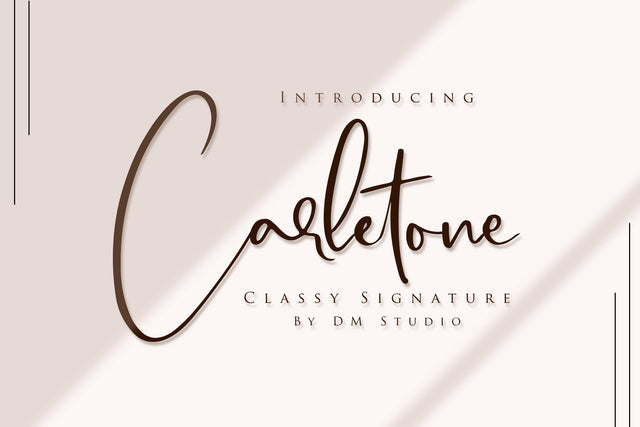 Carletone - Classy Signature Font Dm Letter Studio 