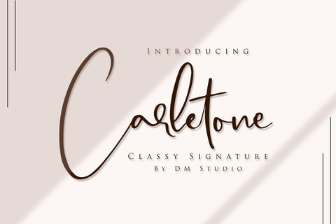 Carletone - Classy Signature Font Dm Letter Studio 