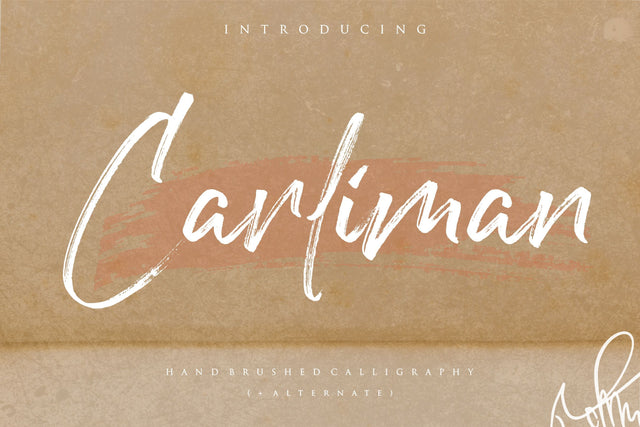Carliman Handbrushed Calligraphy font Font Balpirick 