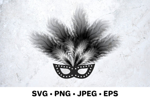 Carnival mask and feathers. Masquerade party. Sublimation design Sublimation LaBelezoka 