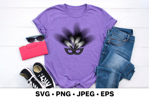 Carnival mask and feathers. Masquerade party. Sublimation design Sublimation LaBelezoka 