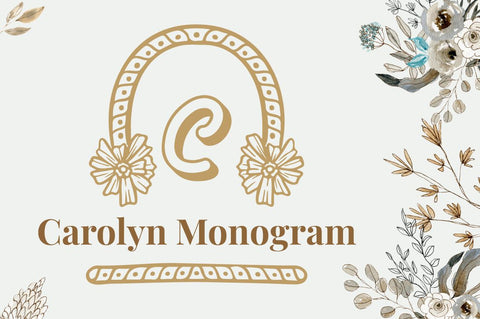 Carolyn Monogram Font Attype studio 