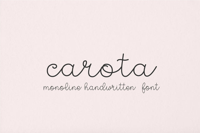 Carota Font Sunday Nomad 