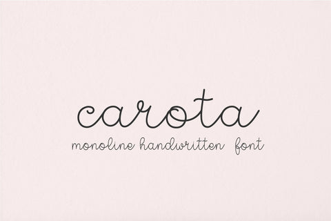 Carota Font Sunday Nomad 