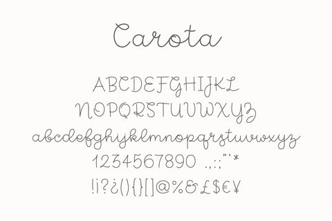 Carota Font Sunday Nomad 