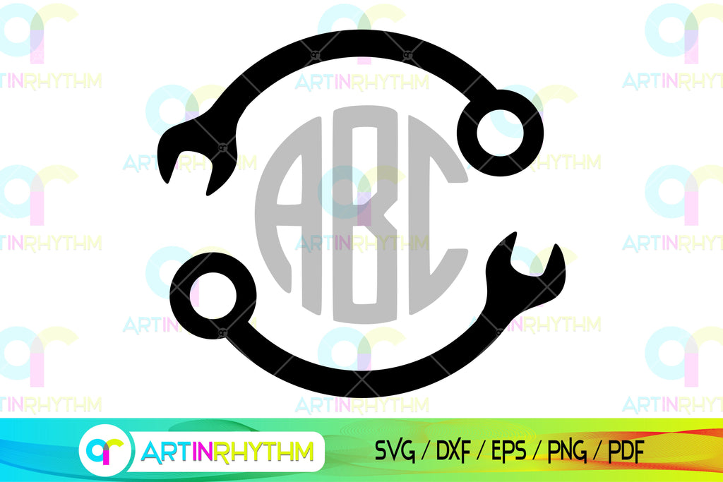 carpenter tools split monogram svg - So Fontsy