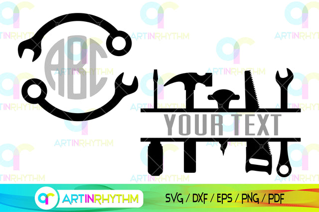 carpenter tools split monogram svg SVG Artinrhythm shop 
