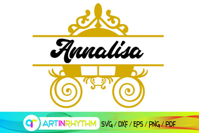 carriage svg, princess carriage svg, monogram svg SVG Artinrhythm shop 