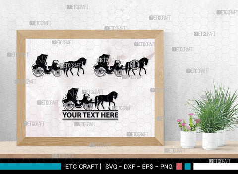 carriages Monogram, Carriages Silhouette, Horse Carriage Svg, Horse Svg, Carriages Svg, SB00039 SVG ETC Craft 