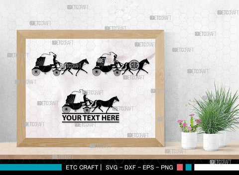 carriages Monogram, Carriages Silhouette, Horse Carriage Svg, Horse Svg, Carriages Svg, SB00039 SVG ETC Craft 