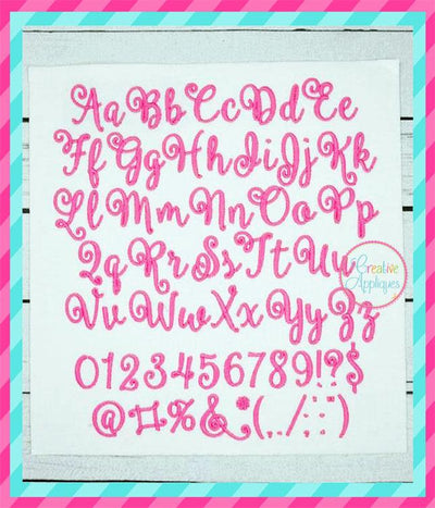 Carried Away Embroidery Font Font Creative Appliques 