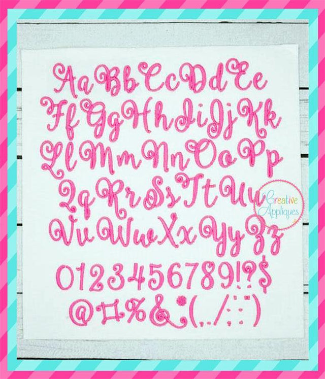 Carried Away Embroidery Font Font Creative Appliques 