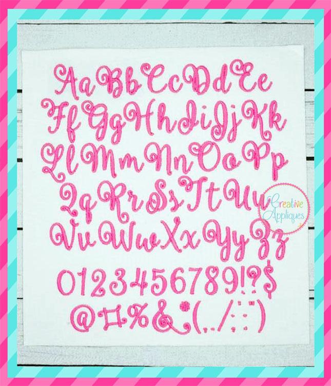 Carried Away Embroidery Font Font Creative Appliques 