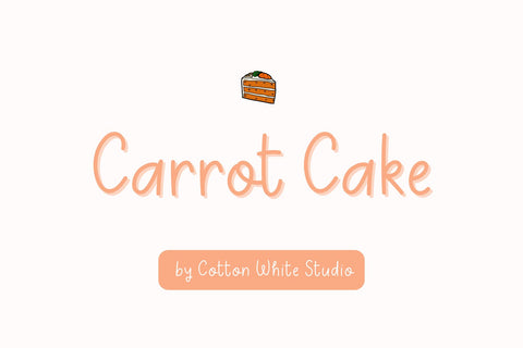 Carrot Cake Font Cotton White Studio 