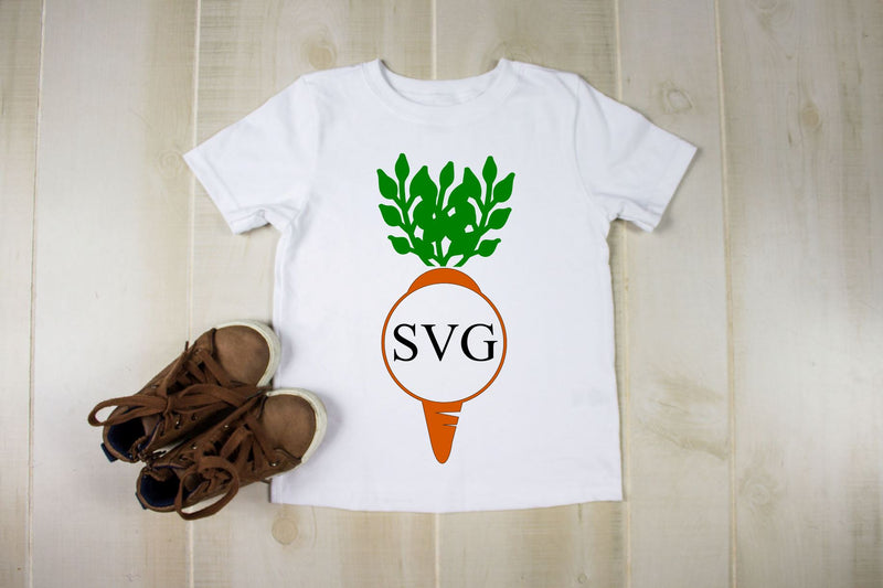 Carrot Monogram SVG, PNG, DXF | Easter Spring Design SVG RedFoxDesignsUS 