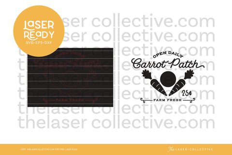 Carrot Patch Laser File Wood Sign for Easter SVG The Laser Collective 