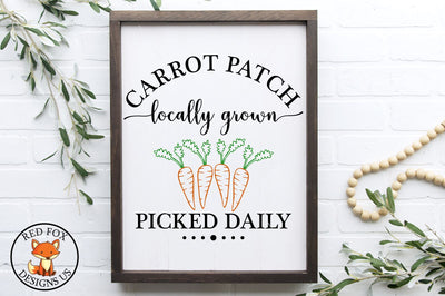 Carrot Patch Picked Daily, Easter Farmhouse Svg Png Dxf SVG RedFoxDesignsUS 