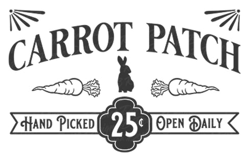 Carrot Patch Sign SVG | Vintage Easter Sign Cut File SVG B Renee Design 