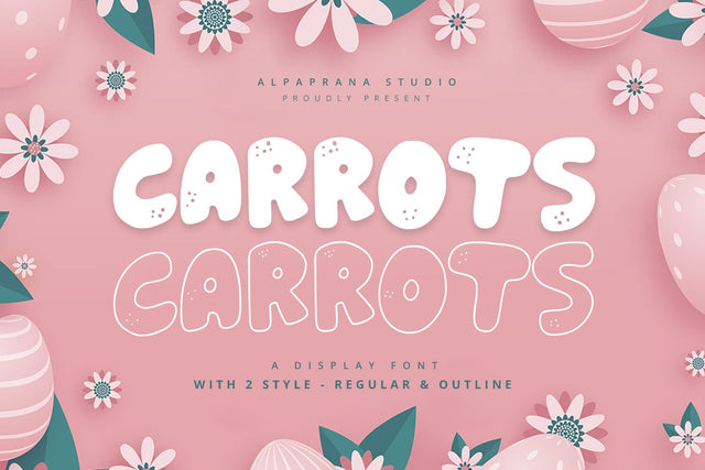 Carrots - Display Font Font Alpaprana Studio 