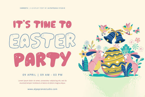 Carrots - Display Font Font Alpaprana Studio 