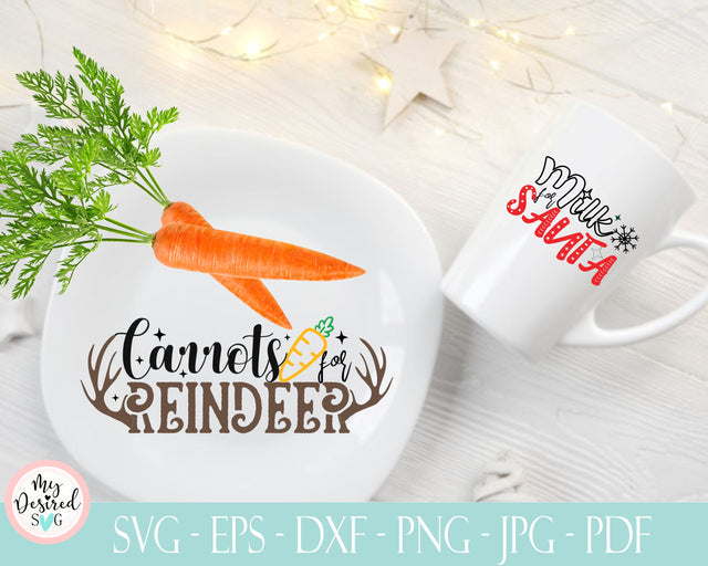 Carrots for Reindeer SVG, Santa's Reindeer, christmas reindeer, holiday svg, christmas cookies, cookies for santa, kids christmas svg, eps SVG MyDesiredSVG 