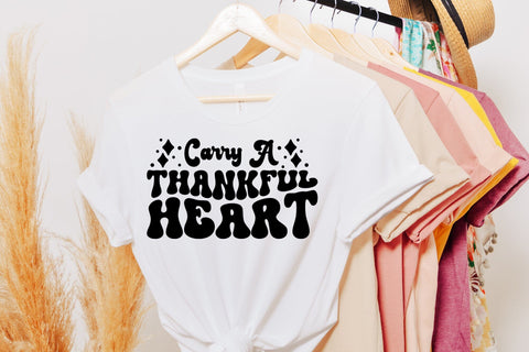 Carry a Thankful Heart | Retro Thanksgiving SVG SVG CraftLabSVG 