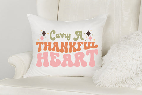 Carry a Thankful Heart | Retro Thanksgiving SVG SVG CraftLabSVG 