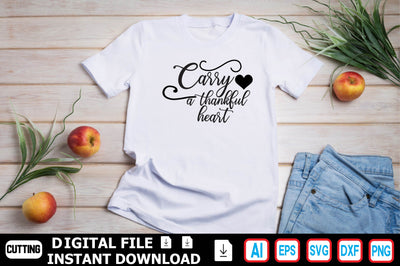 Carry a Thankful Heart SVG Craftlabsvg24 
