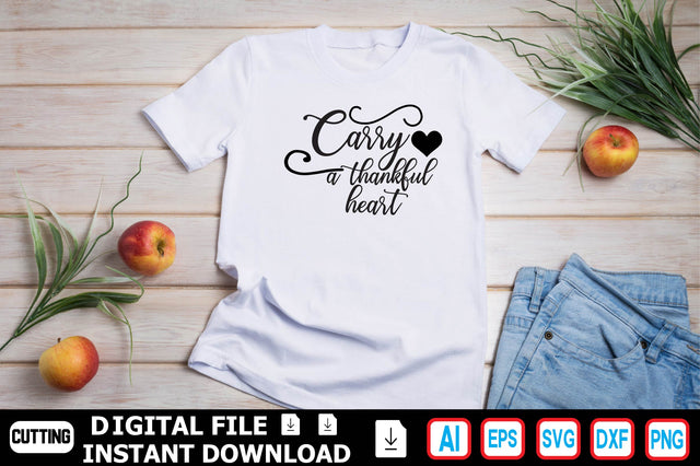 Carry a Thankful Heart SVG Craftlabsvg24 