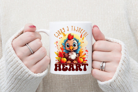 Carry a Thankful Heart | Thanksgiving PNG Sublimation Sublimation CraftLabSVG 
