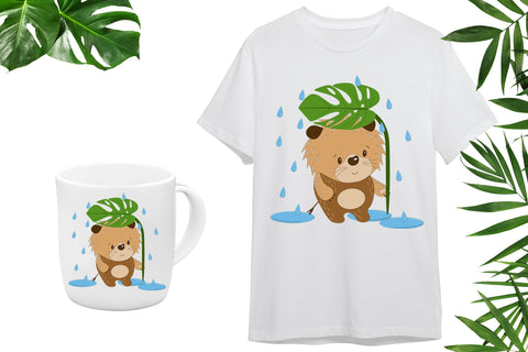 Cartoon animal - cute lion sublimation design Sublimation LuckyTurtleArt 