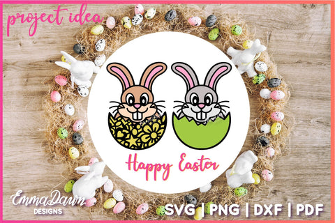 Cartoon Bunny Rabbit SVG, Cute Easter Bunny SVG SVG Emma Dawn Designs 