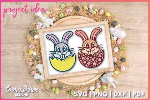 Cartoon Bunny Rabbit SVG, Cute Easter Bunny SVG SVG Emma Dawn Designs 
