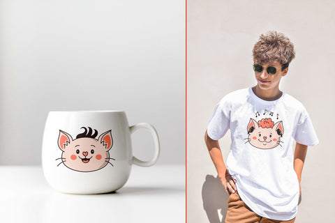 Cartoon Cats Sublimation Rin Green 