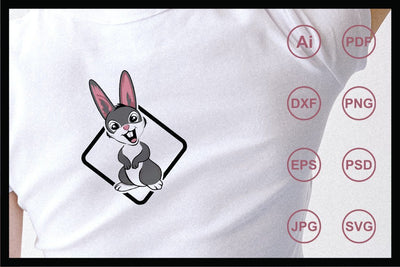Cartoon character sweet rabbit design illustration SVG Leamsign Studio 