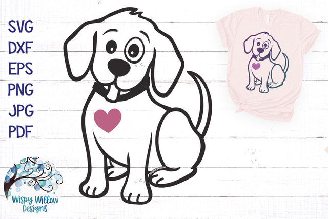 Cartoon Dog SVG SVG Wispy Willow Designs 