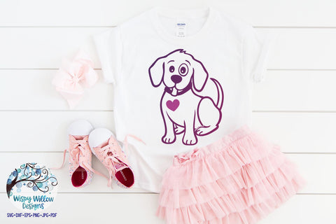 Cartoon Dog SVG SVG Wispy Willow Designs 