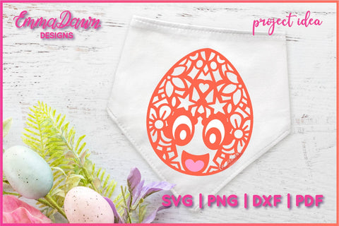 Cartoon Easter Egg SVG | Mandala Easter Egg SVG SVG Emma Dawn Designs 