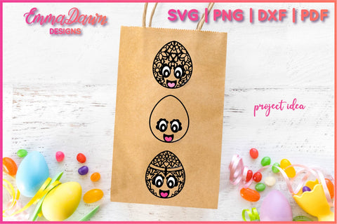 Cartoon Easter Egg SVG | Mandala Easter Egg SVG SVG Emma Dawn Designs 