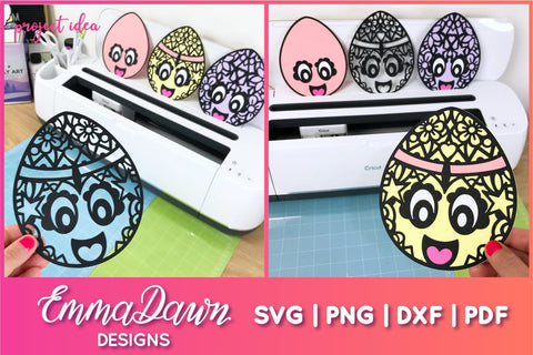 Cartoon Easter Egg SVG | Mandala Easter Egg SVG SVG Emma Dawn Designs 