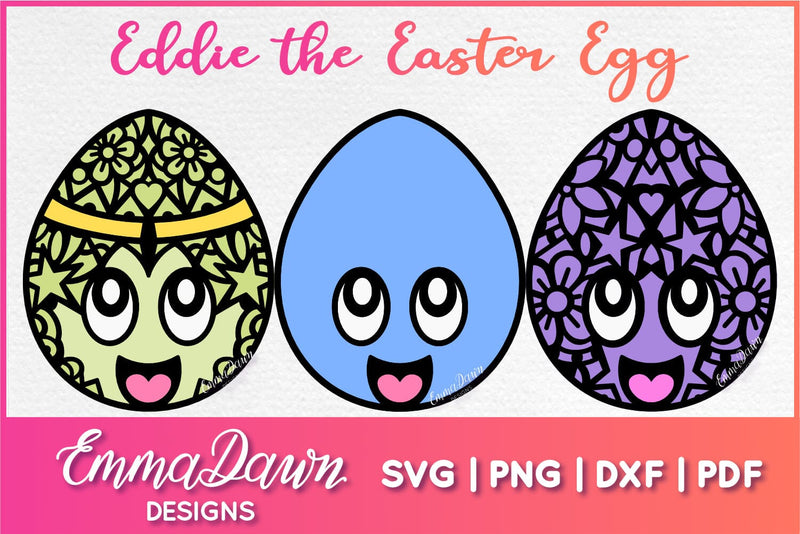 Cartoon Easter Egg SVG | Mandala Easter Eggs SVG SVG Emma Dawn Designs 