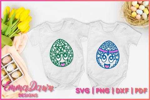 Cartoon Easter Egg SVG | Mandala Easter Eggs SVG SVG Emma Dawn Designs 