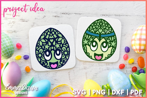 Cartoon Easter Egg SVG | Mandala Easter Eggs SVG SVG Emma Dawn Designs 