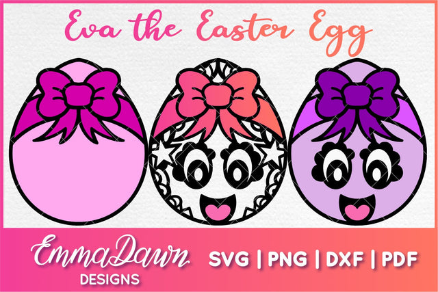 Cartoon Egg SVG | Mandala Easter Egg SVG SVG Emma Dawn Designs 