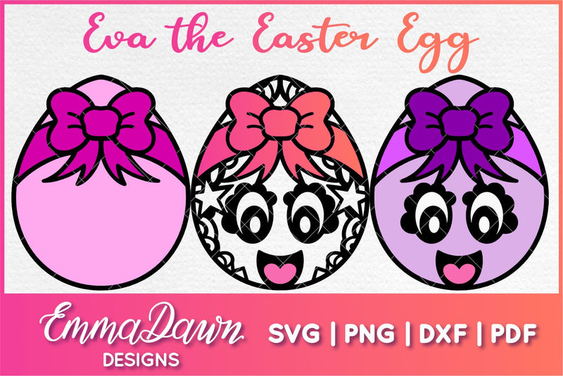 Cartoon Egg SVG | Mandala Easter Egg SVG SVG Emma Dawn Designs 
