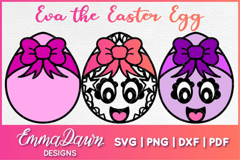Cartoon Egg SVG | Mandala Easter Egg SVG SVG Emma Dawn Designs 