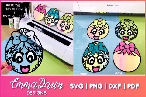Cartoon Egg SVG | Mandala Easter Egg SVG SVG Emma Dawn Designs 