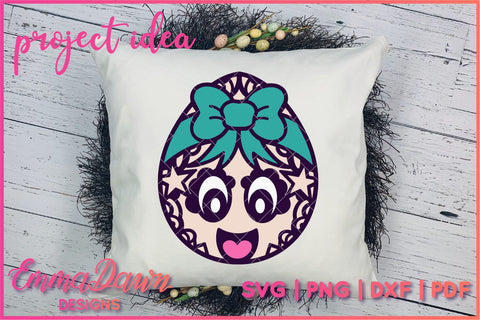 Cartoon Egg SVG | Mandala Easter Egg SVG SVG Emma Dawn Designs 