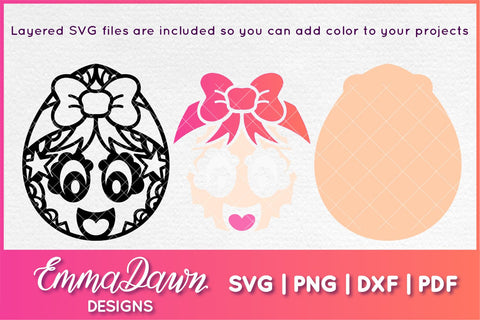Cartoon Egg SVG | Mandala Easter Egg SVG SVG Emma Dawn Designs 