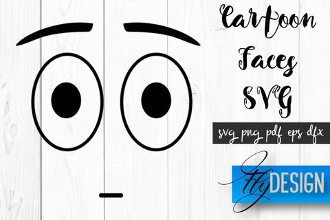 Cartoon Face SVG, Funny Face SVG Design